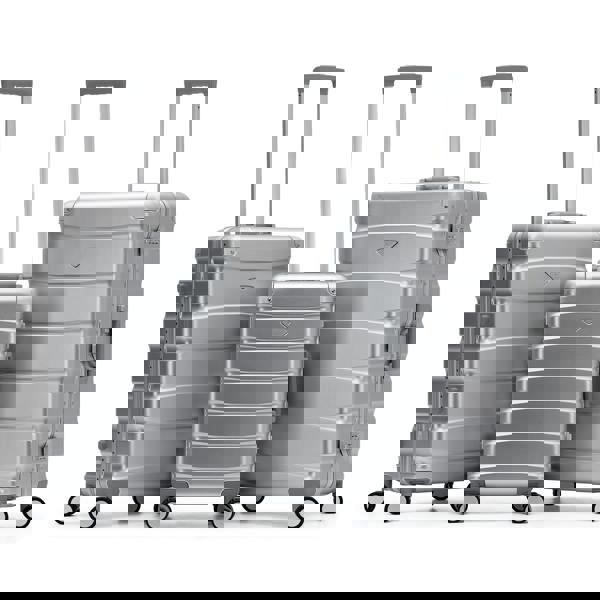 Flight Knight Set of 3 Aluminium Frame, ABS Body Cabin Carry & Check in Hold Luggage