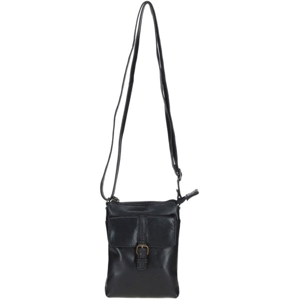 Compact Leather Phone Bag with Adjustable Strap and Brass Hardware: tl-002