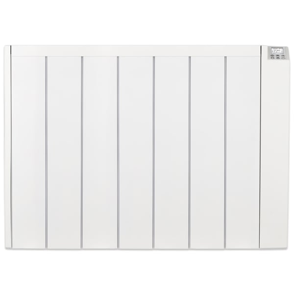 MYLEK Electric Radiator Panel Heater Ceramic White Eco 2000W Bathroom Safe Wall Mounted Or Free Standing With Timer Thermostat