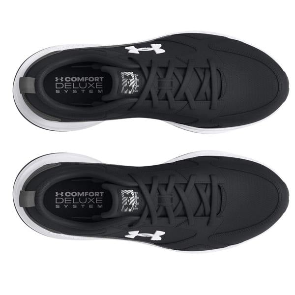 Under Armour Mens Charged Edge Leather Trainers - Black/Grey/White - 