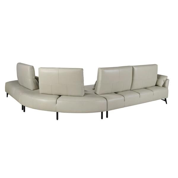 Angel Cerdá Corner sofa in sand leather 6213/6214