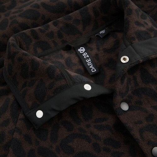 Dare 2B Womens Leopard Print Fleece Top - Hot Fudge