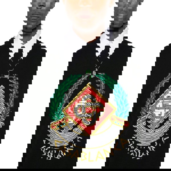 Casablanca Embroidered Casa Crest Black Sweatshirt