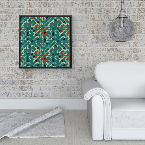 Warren Reed Geometric Pattern Design Framed Canvas