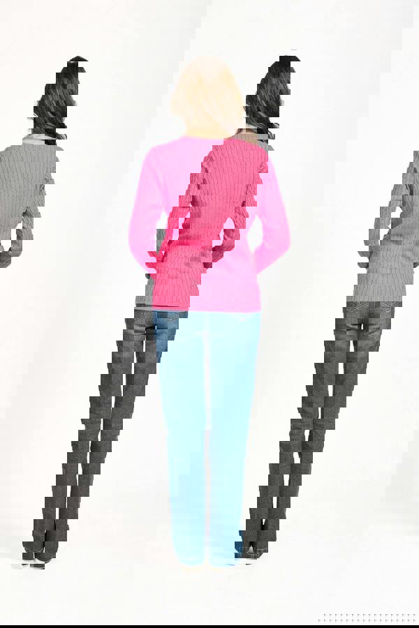 Cable-Knit Button Cardigan