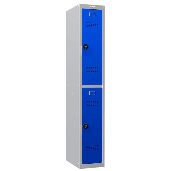 Phoenix Safe Phoenix PL Series PL1230GBC 1 Column 2 Door Personal Locker Grey Body/Blue Doors with Combination Locks