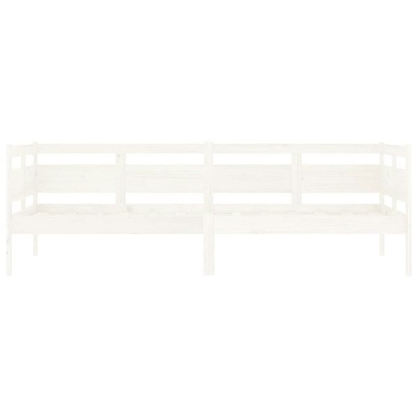 Berkfield Day Bed White Solid Wood Pine 80x200 cm