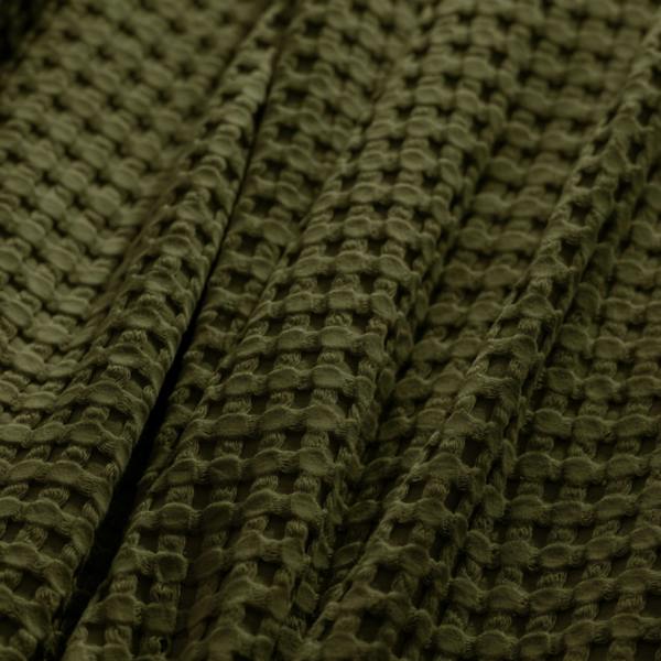 Soak&Sleep Olive Green Waffle Cotton Bedspread