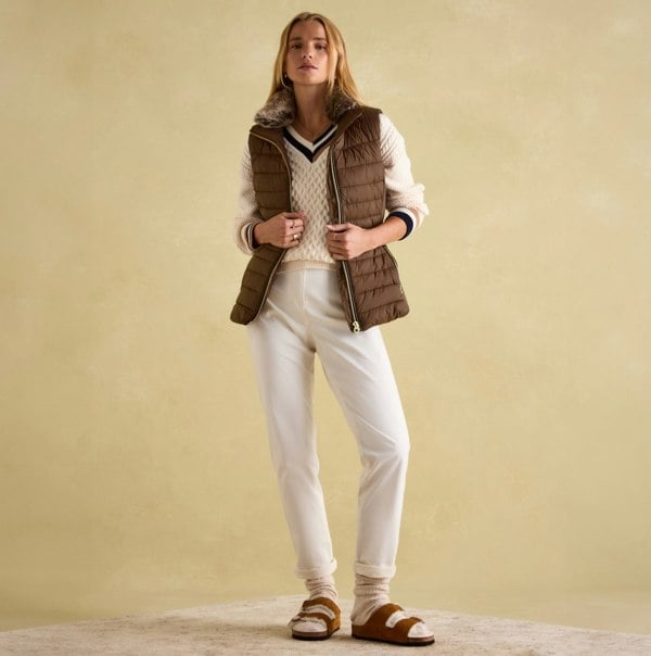 Joules BECKLEY Womens Gilet Chestnut
