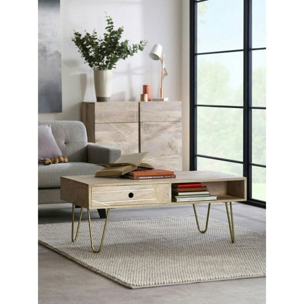 IH Design Rectangular Coffee Table Barbuto Light Mango