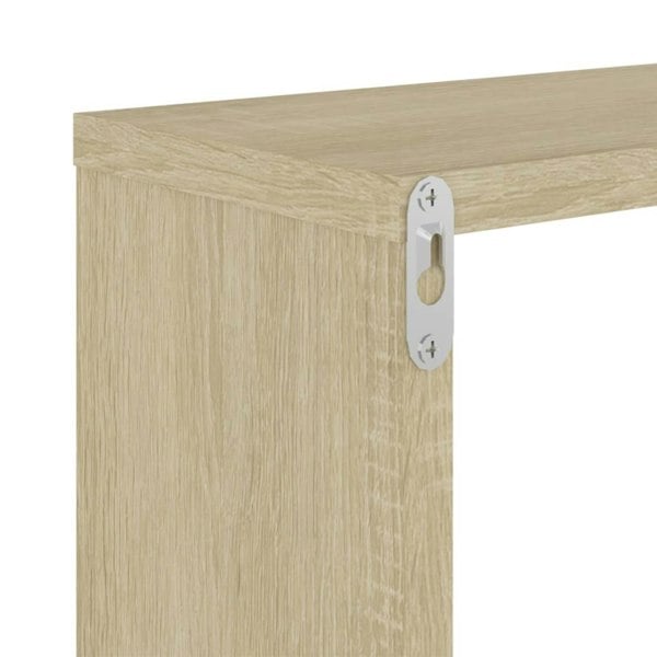 Berkfield Wall Cube Shelves 2 pcs Sonoma Oak 26x15x26 cm