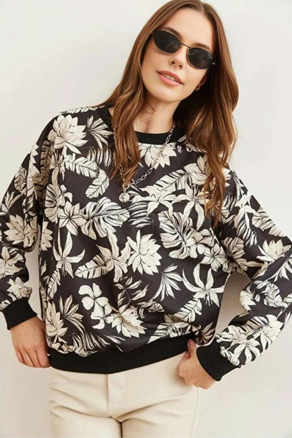 Hoxton Gal Basic Soft-Textured Oversized Sweatshirt