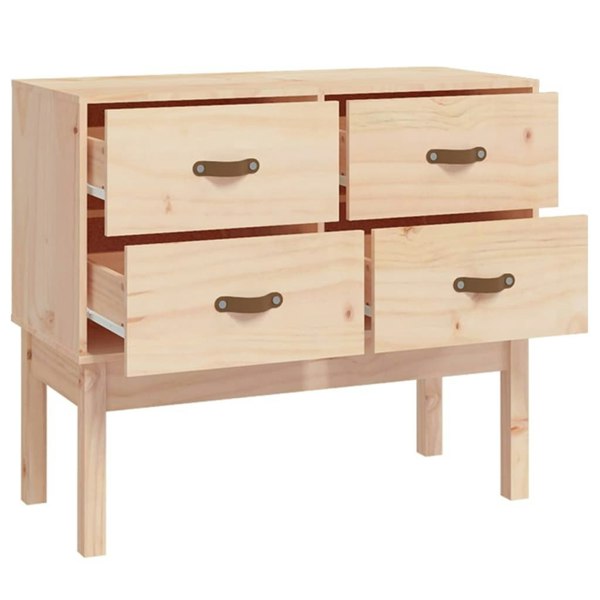 Berkfield Console Cabinet 90x40x78 cm Solid Wood Pine