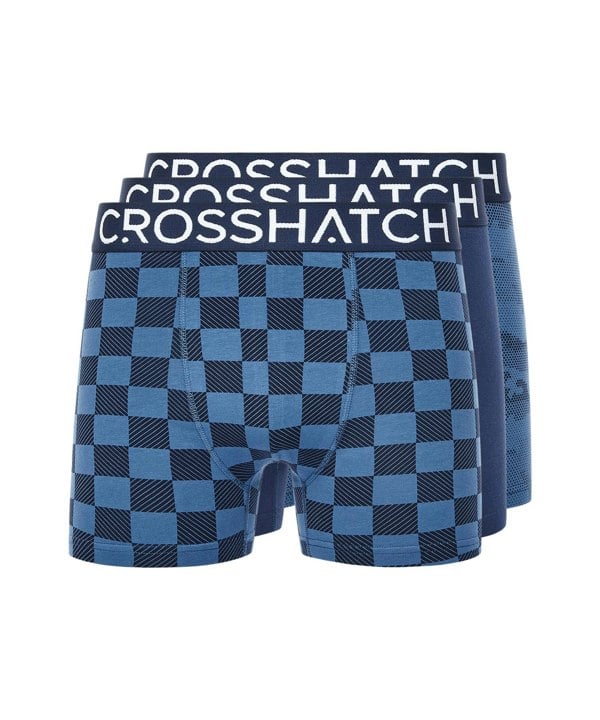 Crosshatch Bresler Boxers 3pk Navy