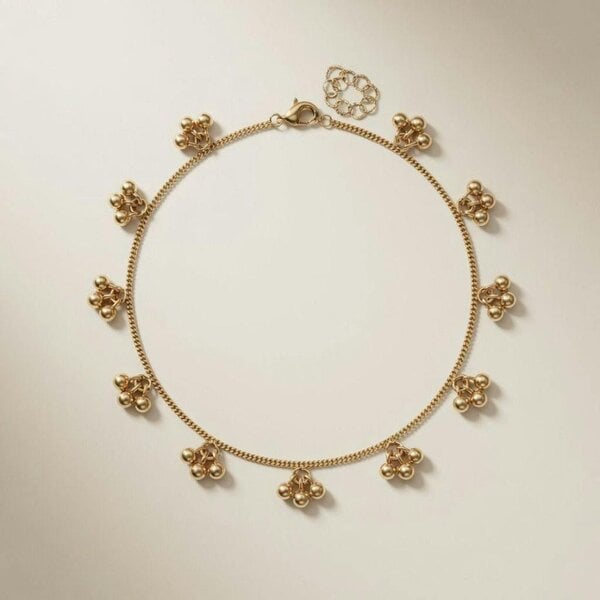 The Colourful Aura Gold Ball Cluster Charm Bracelet | 18ct Gold Plated