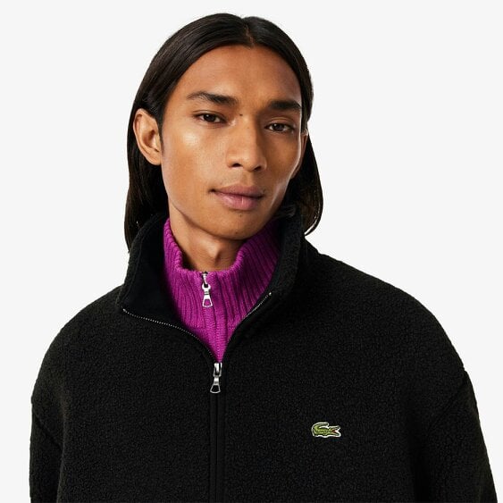 Lacoste BH8672 High Neck Sherpa Jacket
