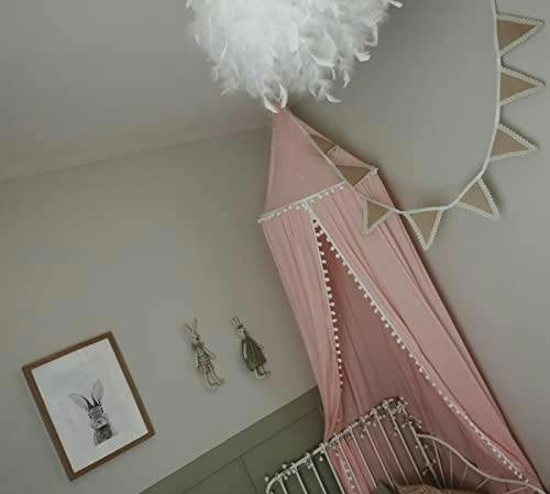 HYGRAD BUILT TO SURVIVE Children's Bed Canopy, Round Dome Princeess Bed Canopy Decoration, Mosquito Net Protection Canopy Play Tent