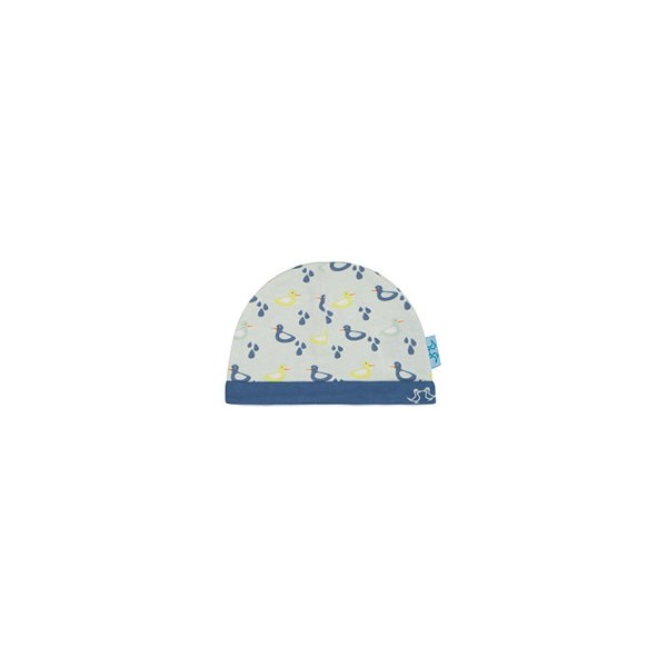 Luca and Rosa Duck Print Blue Baby Hat Set