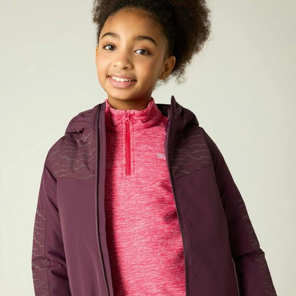 Regatta Childrens/Kids Illuma Reflective Waterproof Insulated Jacket - Fig - 