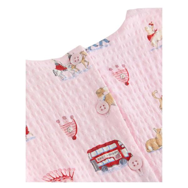 Cath Kidston Girls London Pattern Dress - Pink - 