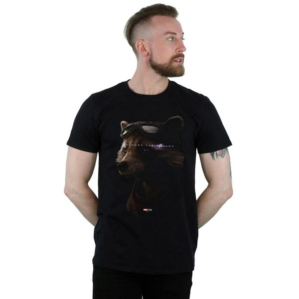 Marvel Mens Avengers Endgame Avenge The Fallen Rocket T-Shirt - Black