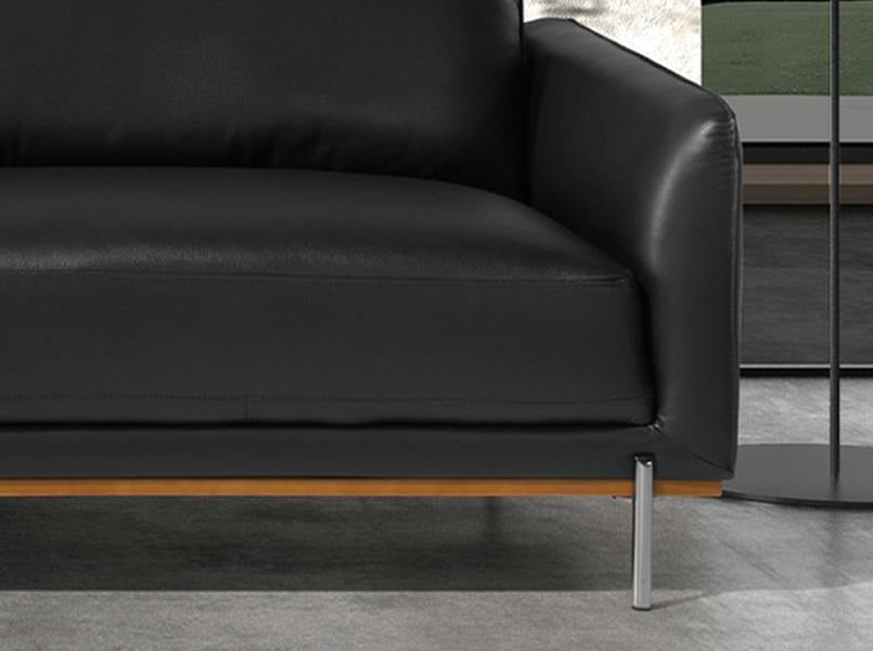 Angel Cerdá Corner sofa in black leather 6197/6198