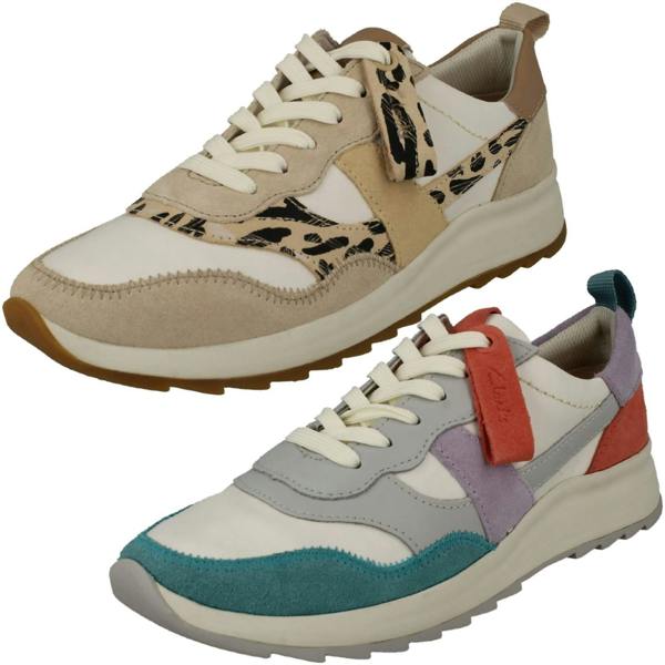 Clarks Ladies Clarks Retro Detailed MI-X EVA Lace Up Trainers DashLite Jazz