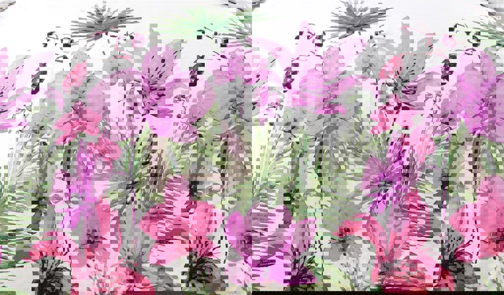 HomeSpace Direct Lily Lilac Duvet Cover Set