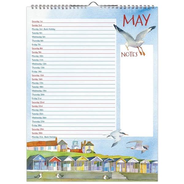 Emma Ball, Coastal A3 Calendar 2027, Wall Calendars, Month To View, Art, Gift