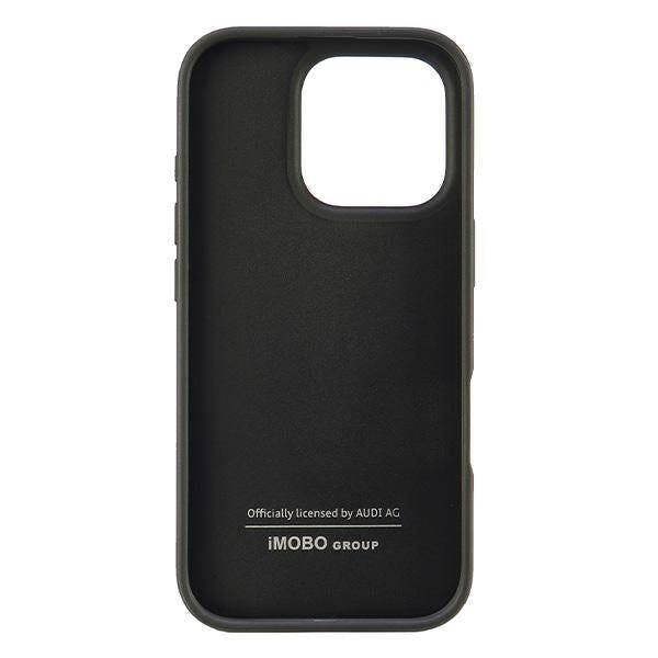 Audi Carbon Fiber Sports Red Stripe Hardcase for iPhone 16 Pro 6.3" Black/Red - AUS-TPUPCIP16P-R8/D1-BK