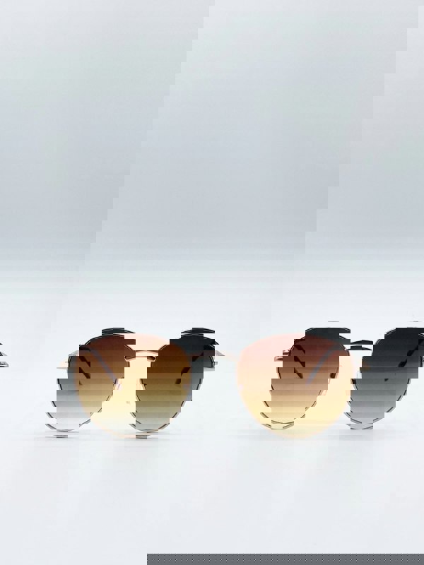 SVNX Classic Round Metal Frame Sunglasses