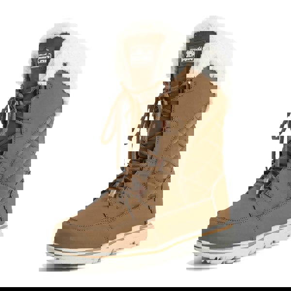 VIVA Polar Boot Women's Quilted Outdoor Cuff Snow Lace Up Faux Fur Boots