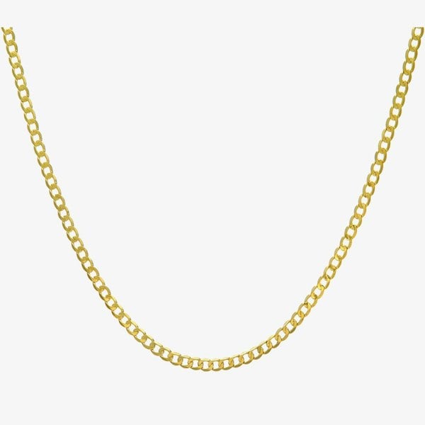 T. H. Baker 9ct Yellow Gold 18 Inch Curb Chain Necklace UFC100 18~