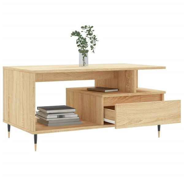 Berkfield Coffee Table Sonoma Oak 90x49x45 cm Engineered Wood