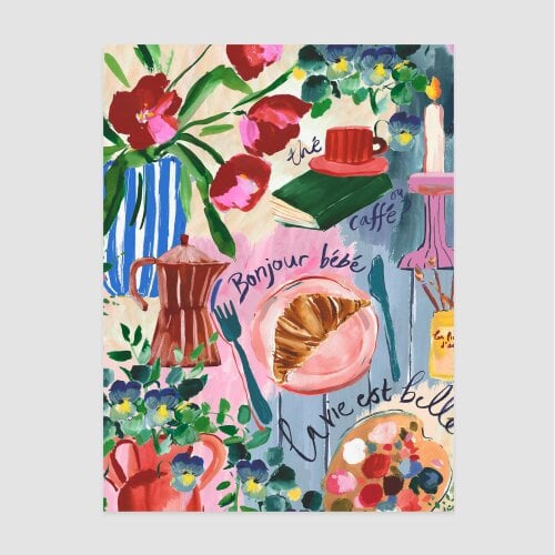 Joules Bonjour Bebe A2 Wood Frame | Multicoloured