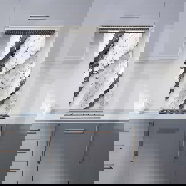 Warren Reed - Designer Grey And White Marble Effect Kitchen Splashback