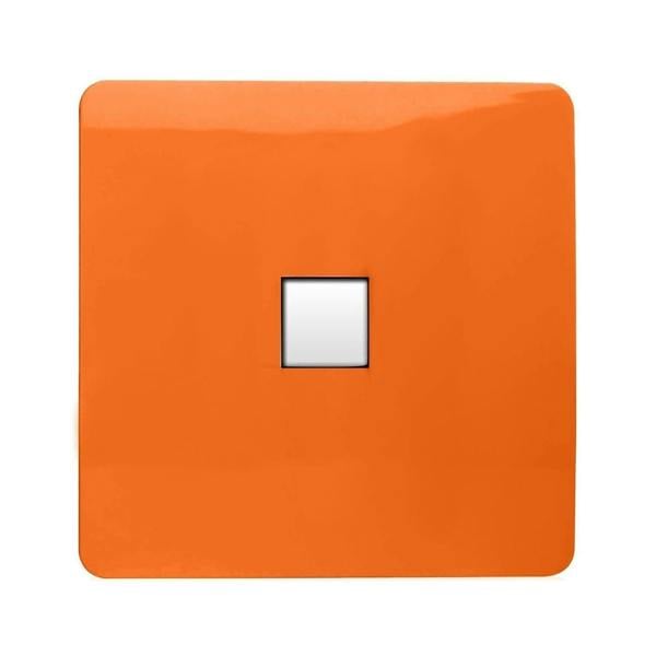 Trendi Switch 1 Gang RJ45 Cat 6 Modern Designer PC Ethernet Socket in Sunset Orange