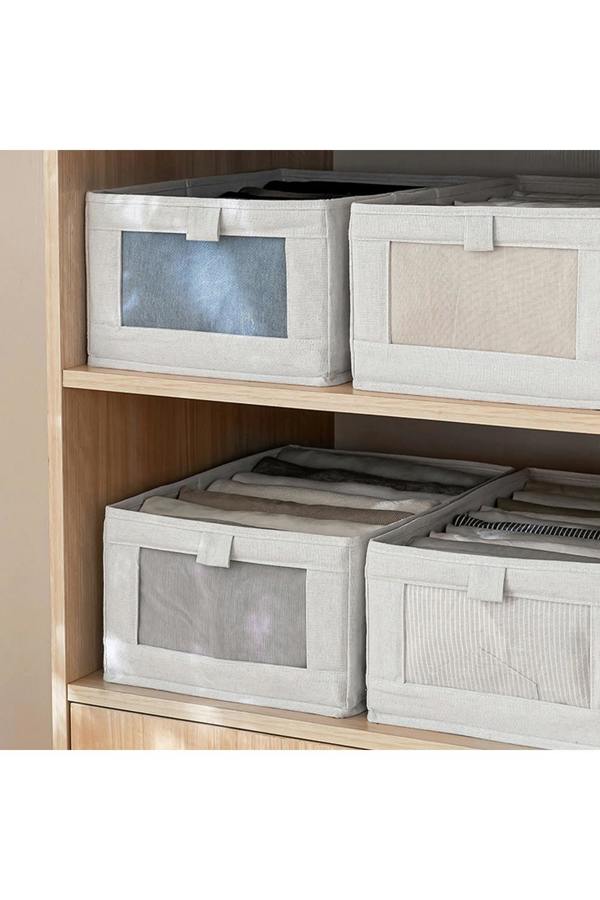 Foldable Fabric Clothes Jeans Storage Box Wardrobe Organizer 30*40*20.5 CM