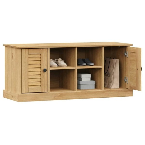 Berkfield Shoe Bench VIGO 106x35x40 cm Solid Wood Pine