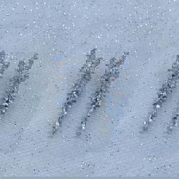 drop earrings vintage inspired floral silver sparkly