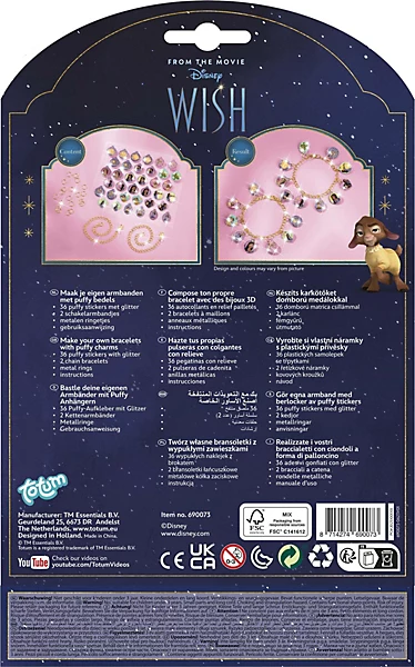 Totum Disney Wish Glitter charm bracelets