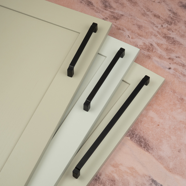 Handle & Home Matt Black Square D Handles