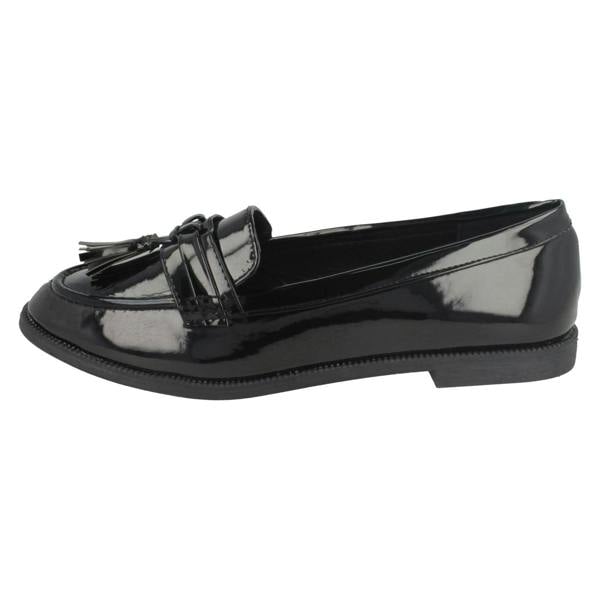 Spot On Ladies Spot On Tassel Trim Loafers F80298