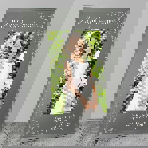 Personalised Memento Company Personalised Any Message 6x4 Diamante Glass Photo Frame