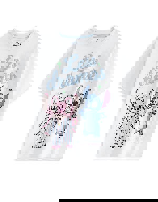 Disney Lilo & Stitch Girls Multicoloured Less Dramas Multi-Pack of 2 Short Sleeve Short Leg Pyjama Set