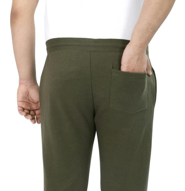 Smart Living Slim Leg Jogging Bottoms with Cuffed Hem and Pockets - Khaki