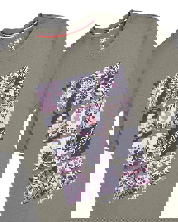 Lambretta Mens Mod Ska Multi Photo Graphic Scooter Casual T-Shirt