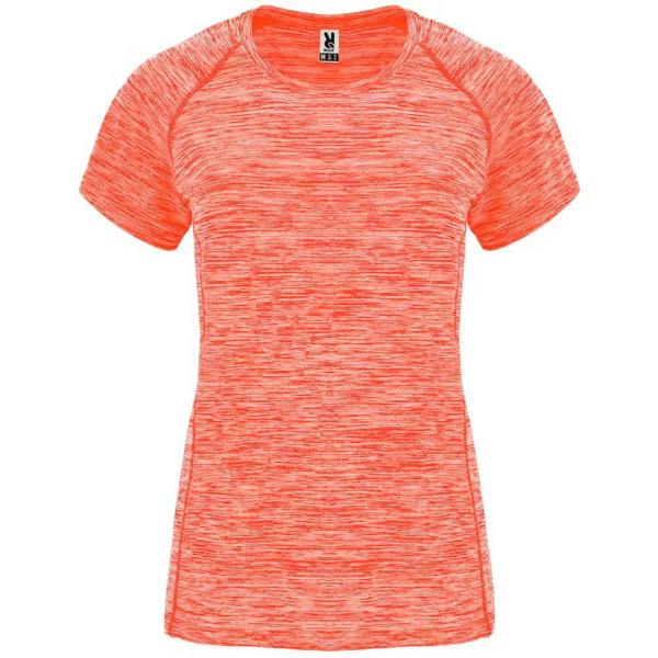 Roly Womens/Ladies Austin T-Shirt - Fluorescent Coral Heather - 