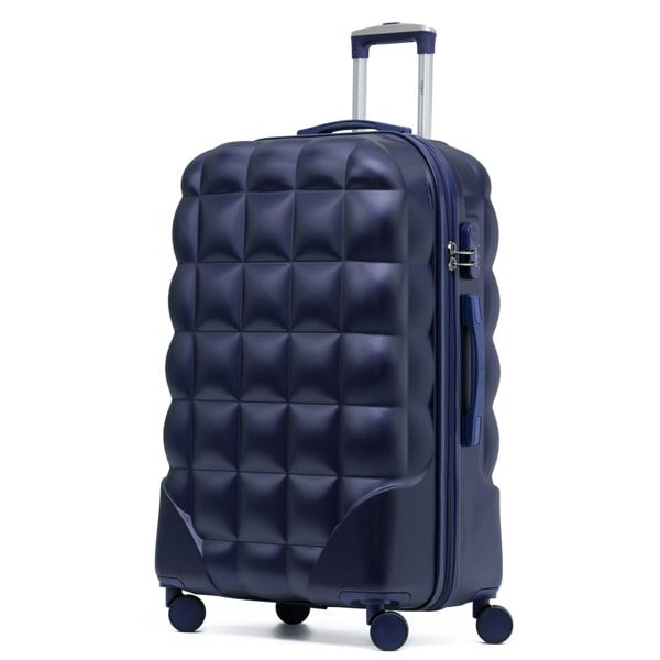 Flight Knight Large 29" Check-in Hard Case Bubble Design Suitcase- 8 Spinner Wheels