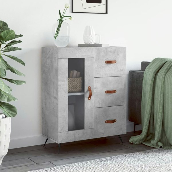 Berkfield Sideboard Concrete Grey 69.5x34x90 cm Engineered Wood